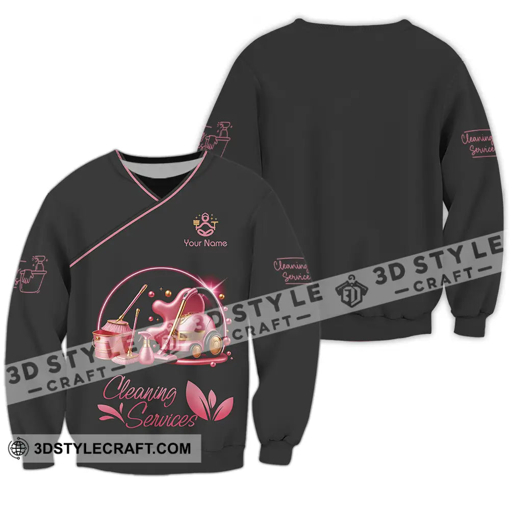 Unisex Shirt - Custom Cleaning Service Shirt Long Sleeve / S T-shirt