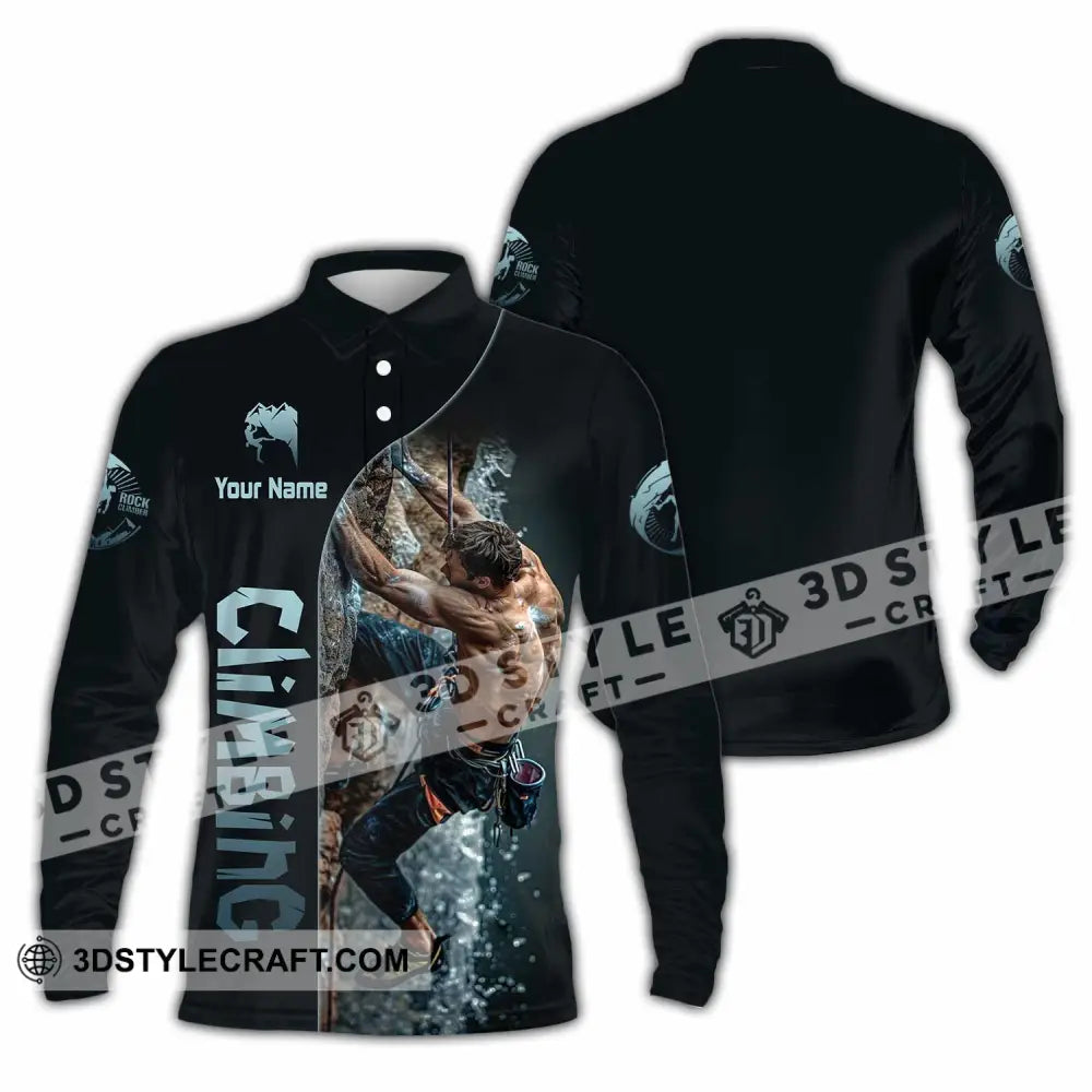 Unisex Shirt - Custom Climbing Shirt - Long Sleeve Polo / S - T-shirt
