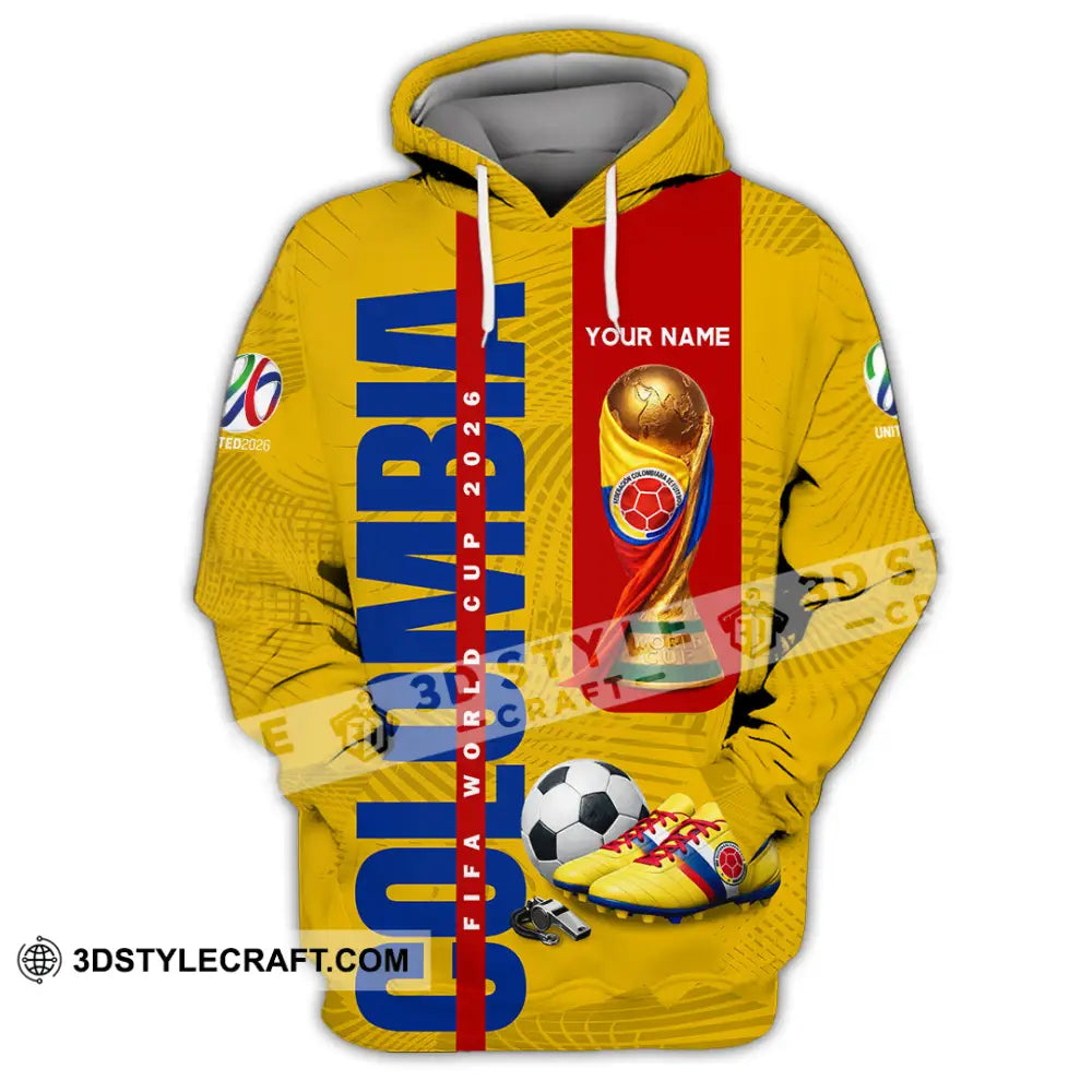 Unisex Shirt - Custom Colombia World Cup 2026 3D Shirt Hoodie / S T-shirt