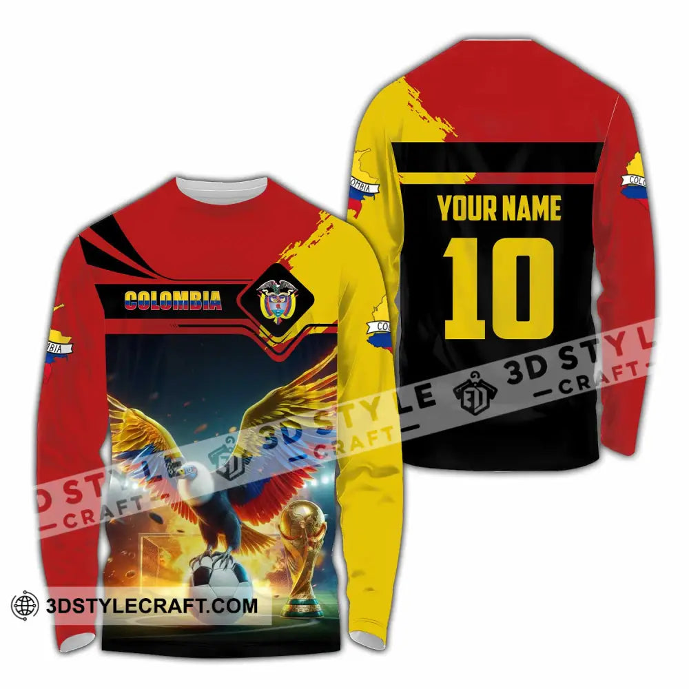 Unisex Shirt - Custom Colombia 3D Shirt Long Sleeve Shirt / S T-shirt