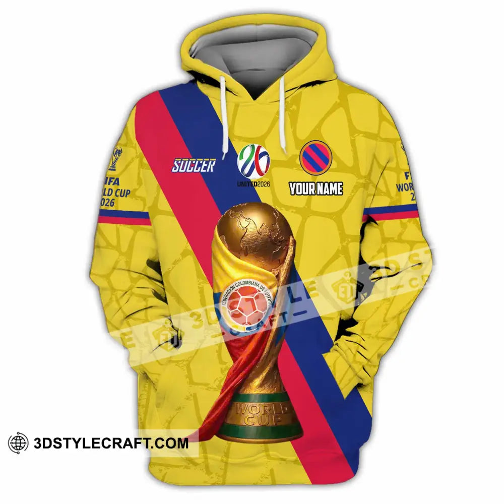 Unisex Shirt - Custom Colombia Fifa World Cup 2026 3D Shirt Hoodie / S T-shirt