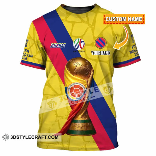 Unisex Shirt - Custom Colombia Fifa World Cup 2026 3D Shirt T-shirt