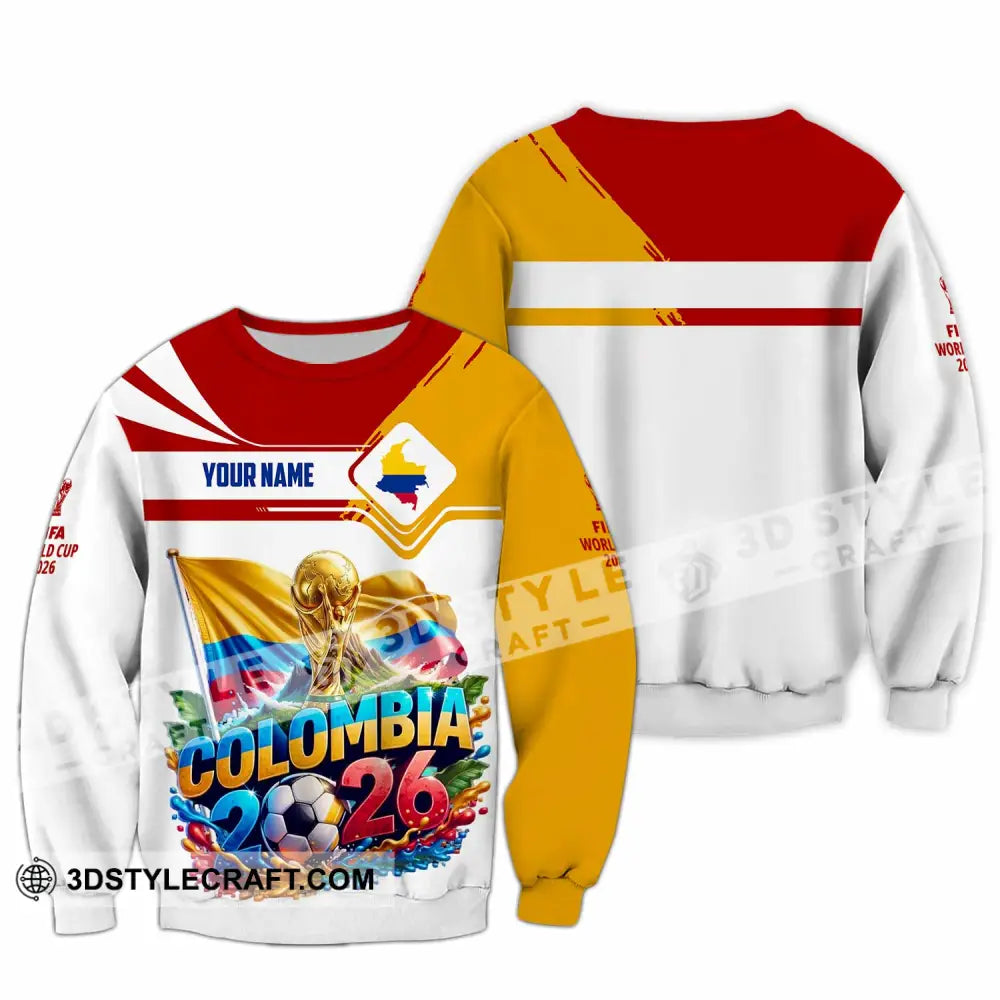 Unisex Shirt - Custom Colombia World Cup 2026 Shirt - Long Sleeve / S - T-shirt
