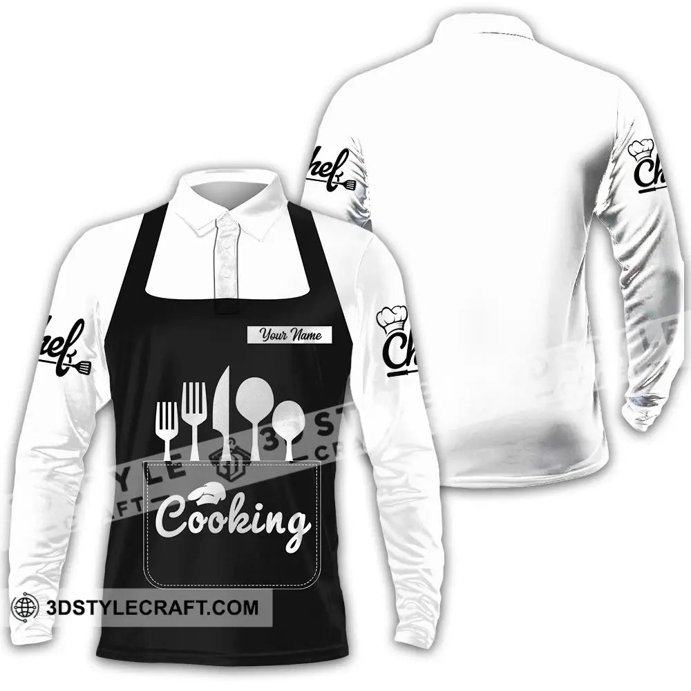 Unisex Shirt - Custom Cooking 3D Shirt Long Sleeve Polo / S T-shirt