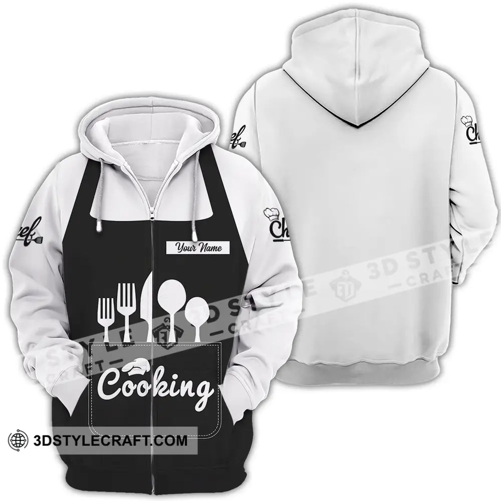 Unisex Shirt - Custom Cooking 3D Shirt Zipper Hoodie / S T-shirt