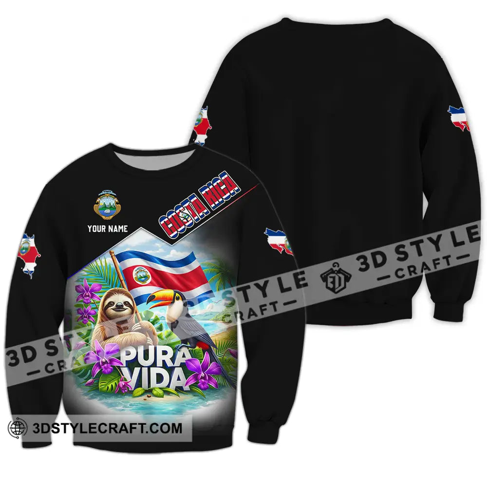 Unisex Shirt - Custom Costa Rica 3D Shirt Long Sleeve / S T-shirt