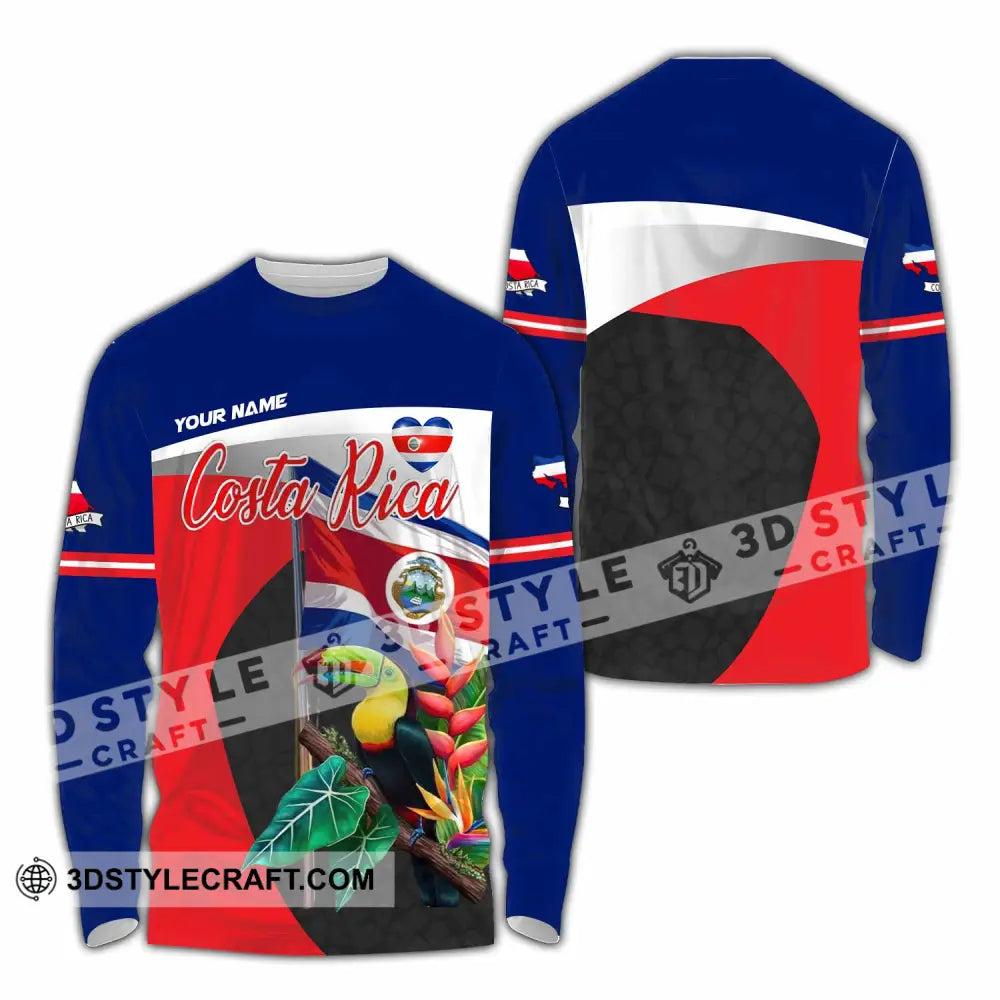 Unisex Shirt - Custom Costa Rica 3D Shirt Long Sleeve Shirt / S T-shirt