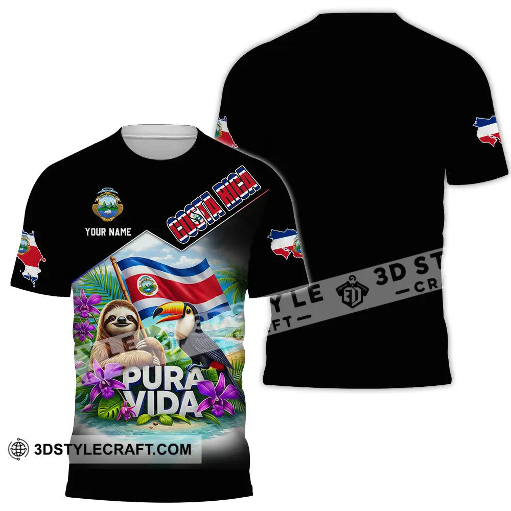Unisex Shirt - Custom Costa Rica 3D Shirt T-Shirt / S T-shirt