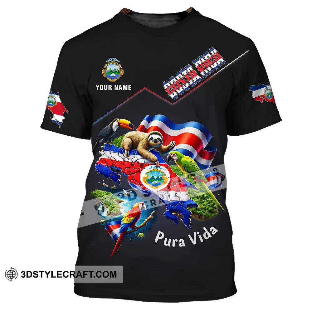 Unisex Shirt - Custom Costa Rica Pura Vida 3D Shirt T-Shirt / S T-shirt
