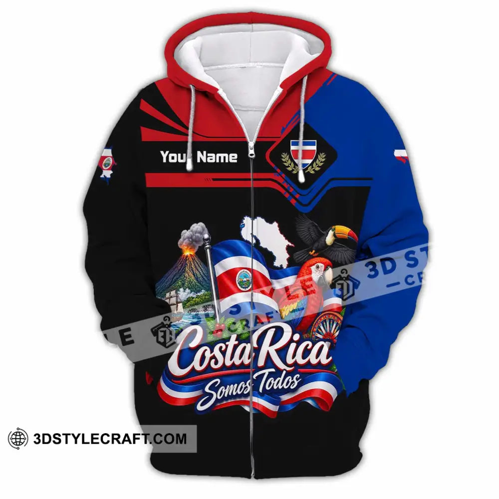 Unisex Shirt - Custom Costa Rica Shirt - Zipper Hoodie / S - T-shirt