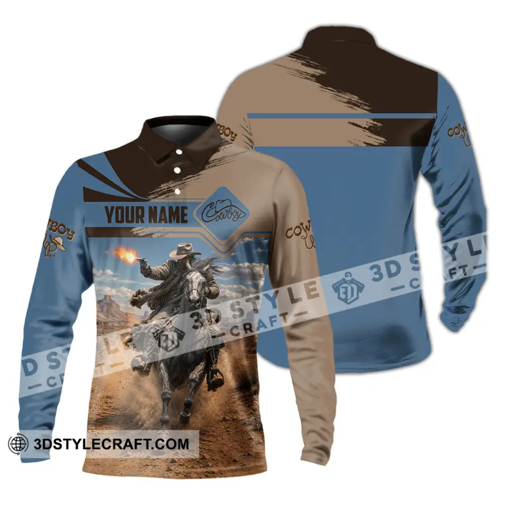 Unisex Shirt - Custom Cowboy Shirt - Long Sleeve Polo / S - T-shirt