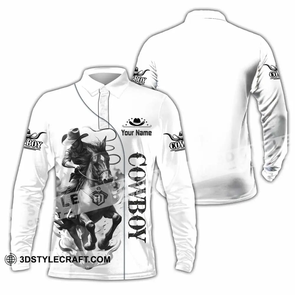 Unisex Shirt - Custom Cowboy Shirt - Long Sleeve Polo / S - T-shirt