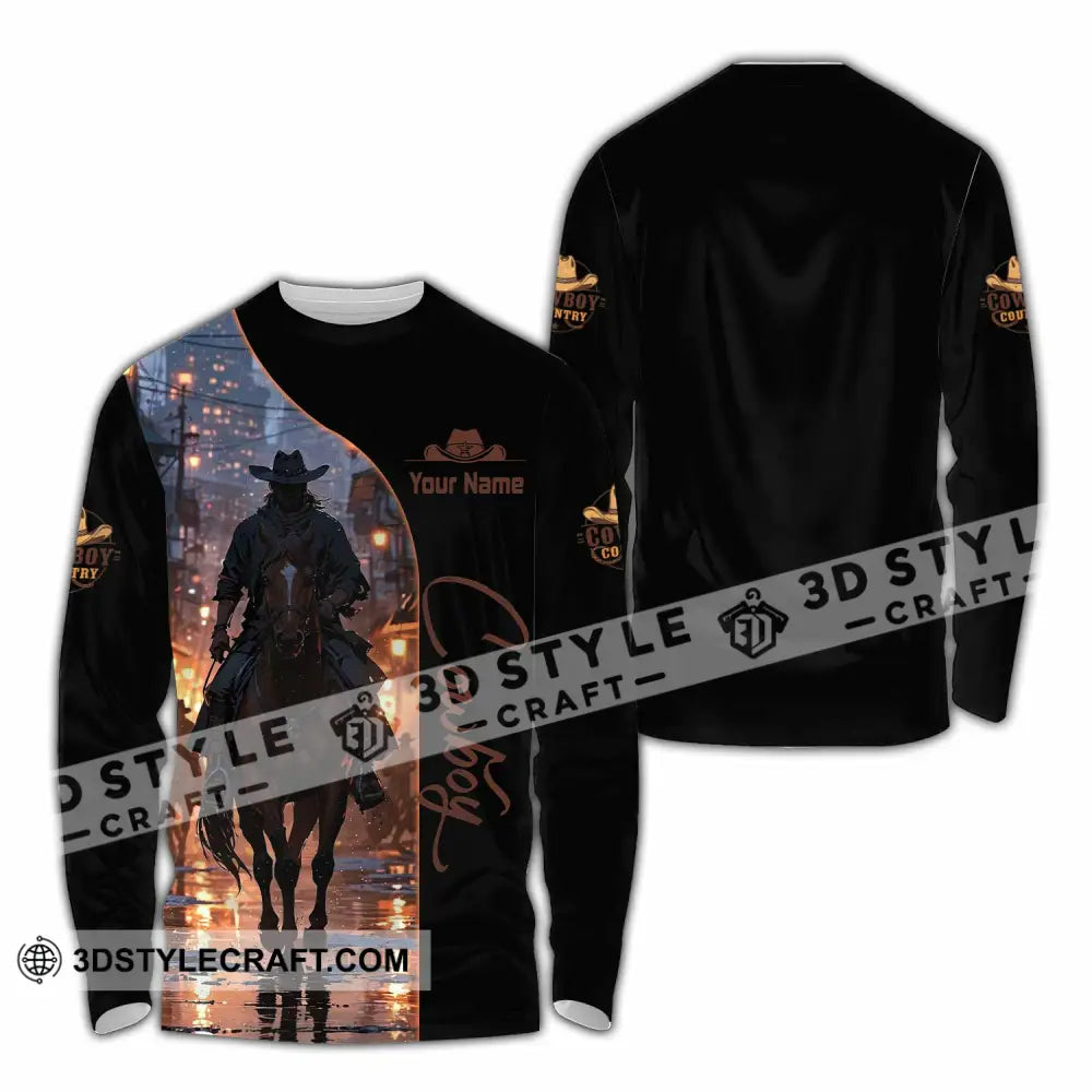 Unisex Shirt - Custom Cowboy Shirt - Long Sleeve Shirt / S - T-shirt
