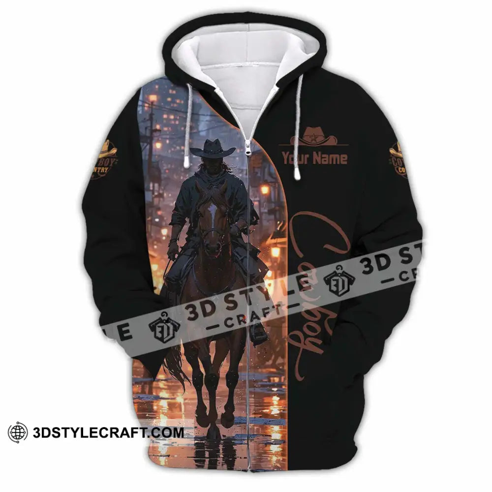 Unisex Shirt - Custom Cowboy Shirt - Zipper Hoodie / S - T-shirt