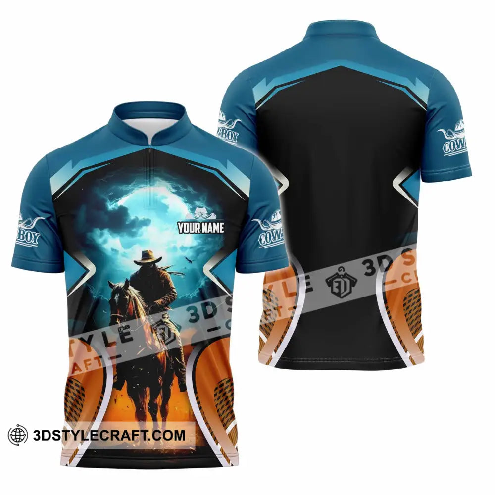 Unisex Shirt - Custom Cowboy Shirt - Zipper Polo Shirt / S - T-shirt