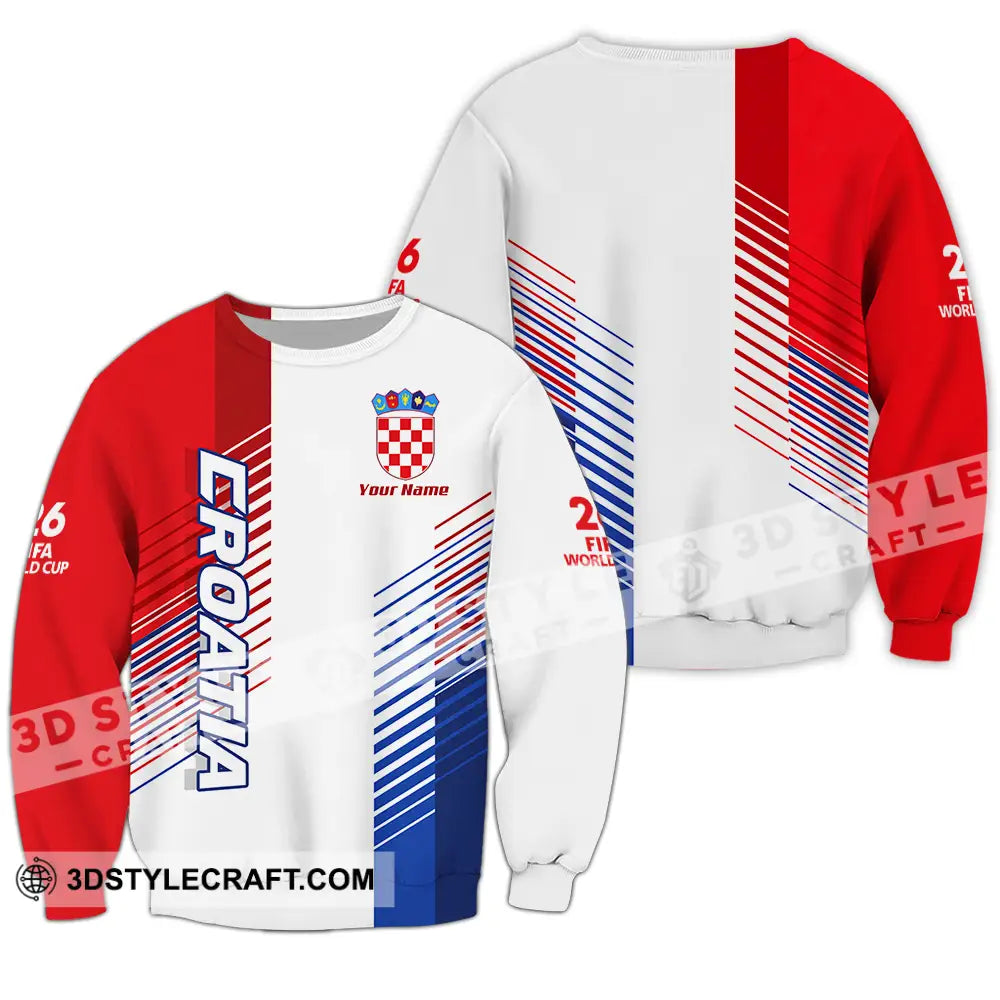 Unisex Shirt - Custom Croatia 3D Shirt - Long Sleeve / S - T-shirt