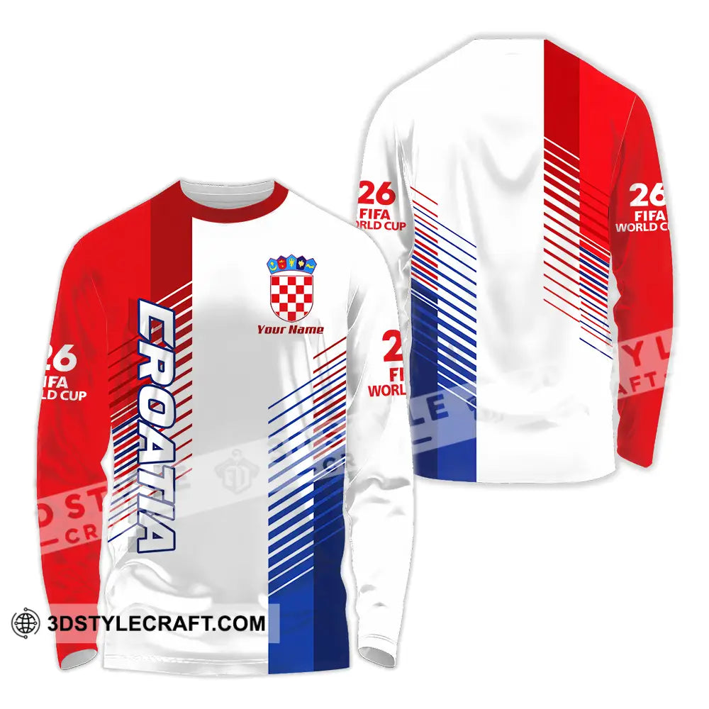 Unisex Shirt - Custom Croatia 3D Shirt - Long Sleeve Shirt / S - T-shirt