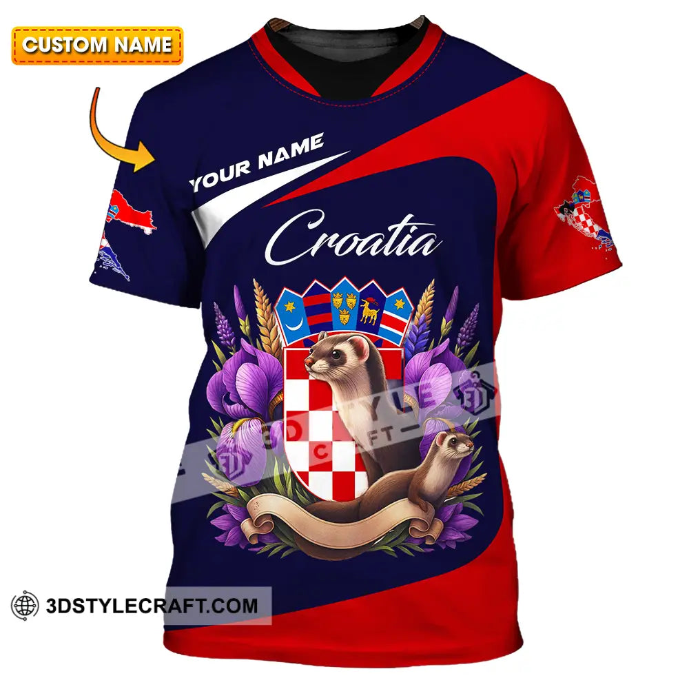 Unisex Shirt - Custom Croatia 3D Shirt T-shirt