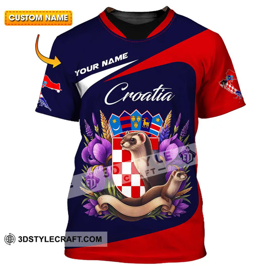 Unisex Shirt - Custom Croatia 3D Shirt style option 1