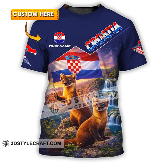 Unisex Shirt - Custom Croatia 3D Shirt style option 1