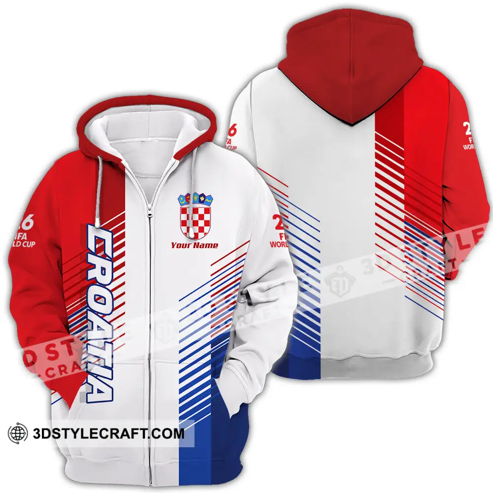 Unisex Shirt - Custom Croatia 3D Shirt - Zipper Hoodie / S - T-shirt