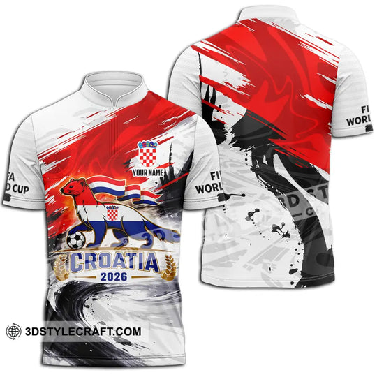 Unisex Shirt - Custom Croatia 3D Shirt style option 3