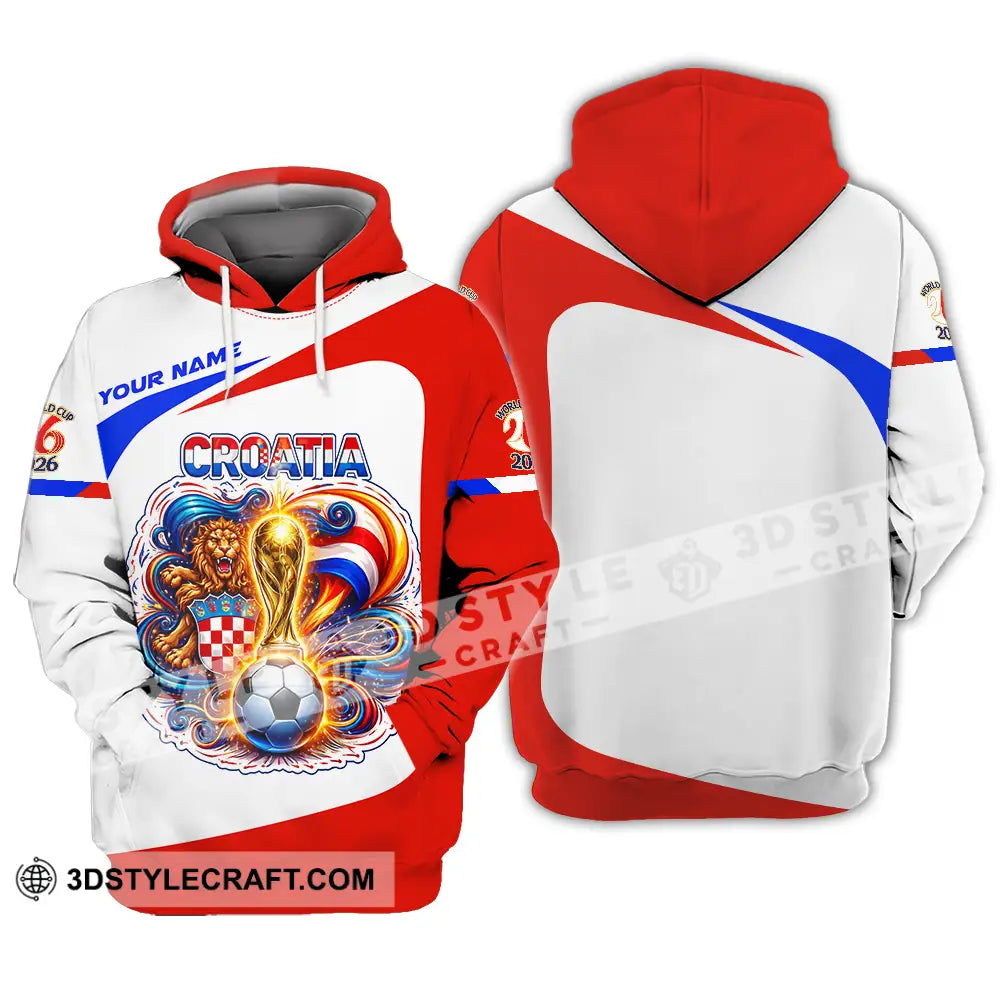 Unisex Shirt - Custom Croatia FIFA World Cup 2026 3D Shirt Hoodie / S T-shirt