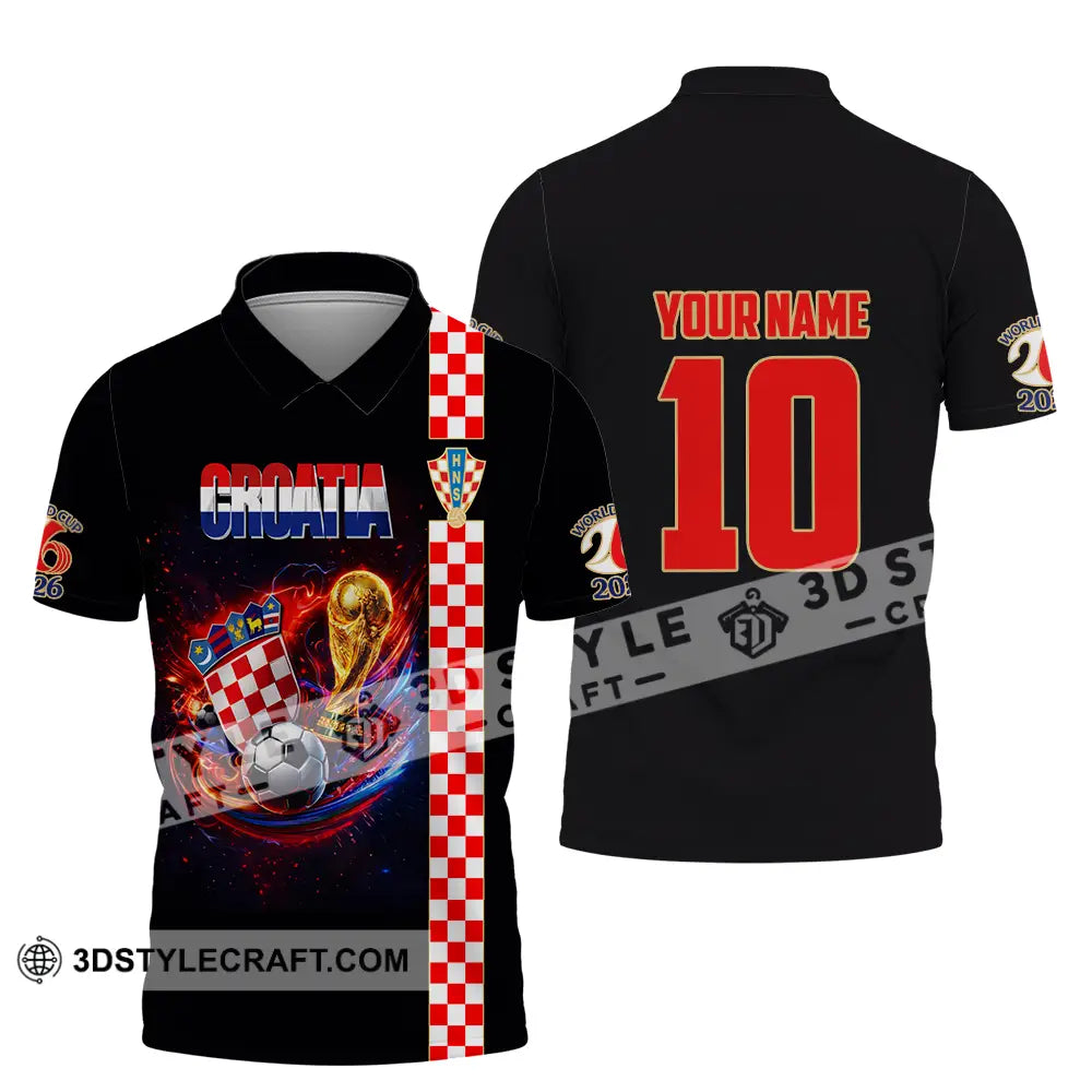Unisex Shirt - Custom Croatia FIFA World Cup 2026 3D Shirt Polo Shirt / S T-shirt