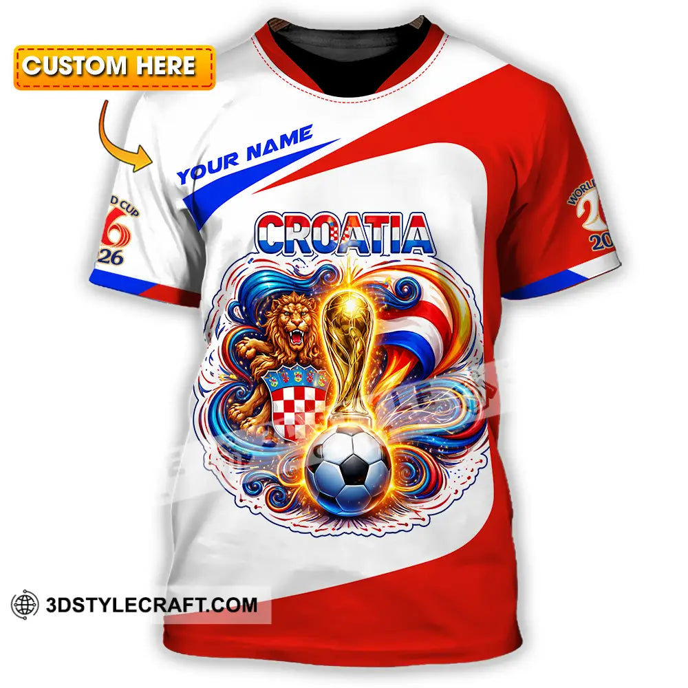 Unisex Shirt - Custom Croatia FIFA World Cup 2026 3D Shirt T-shirt