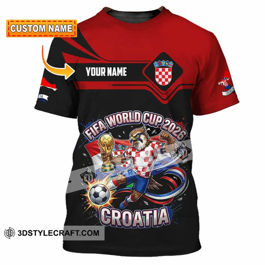 Unisex Shirt - Custom Croatia Fifa World Cup 2026 3D Shirt T-shirt