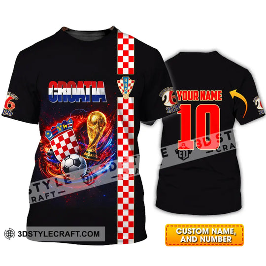 Unisex Shirt - Custom Croatia FIFA World Cup 2026 3D Shirt style option 1