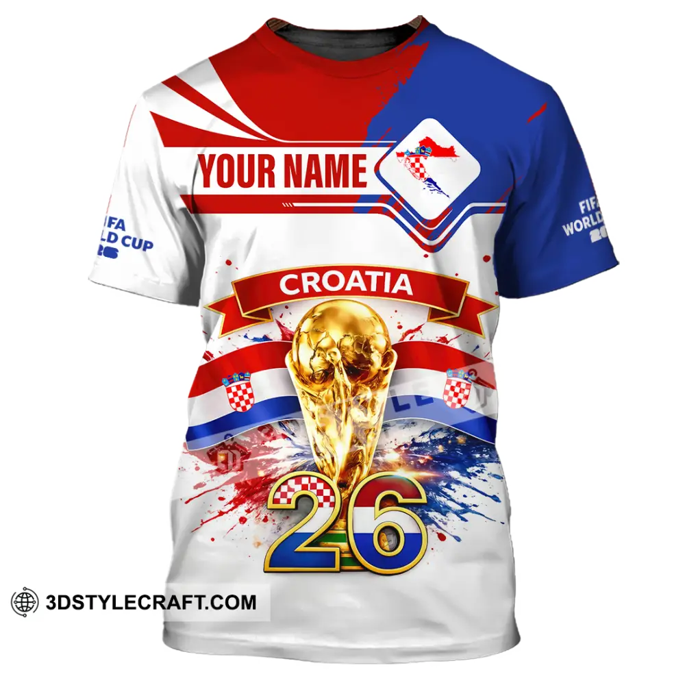 Unisex Shirt - Custom Croatia Fifa World Cup 2026 3D Shirt T-Shirt / S T-shirt