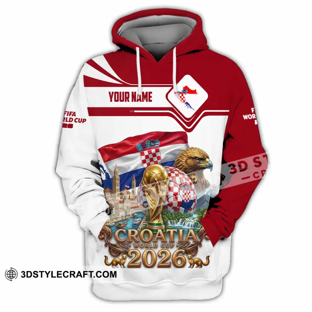 Unisex Shirt - Custom Croatia World Cup 2026 Shirt - Hoodie / S - T-shirt