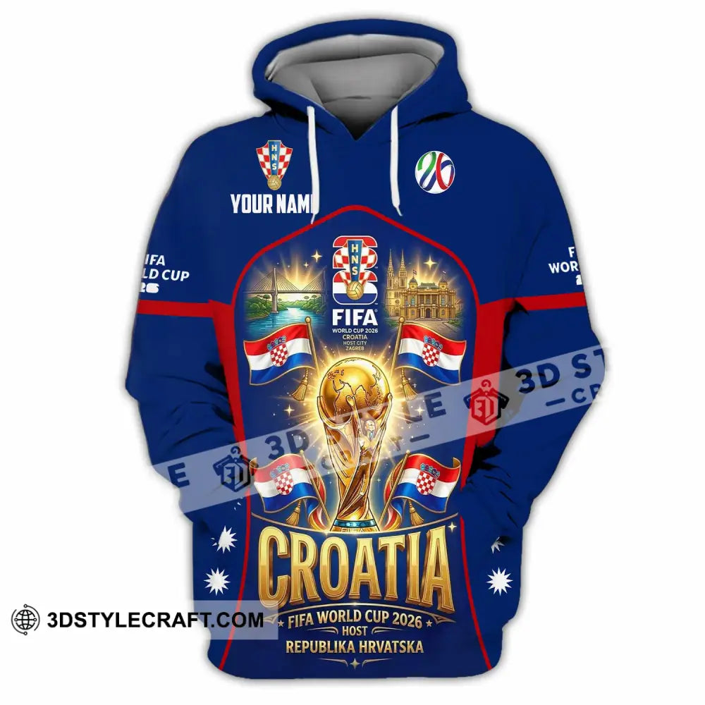 Unisex Shirt - Custom Croatia World Cup 2026 Shirt - Hoodie / S - T-shirt