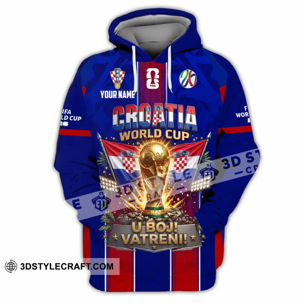 Unisex Shirt - Custom Croatia World Cup 2026 Shirt - Hoodie / S - T-shirt