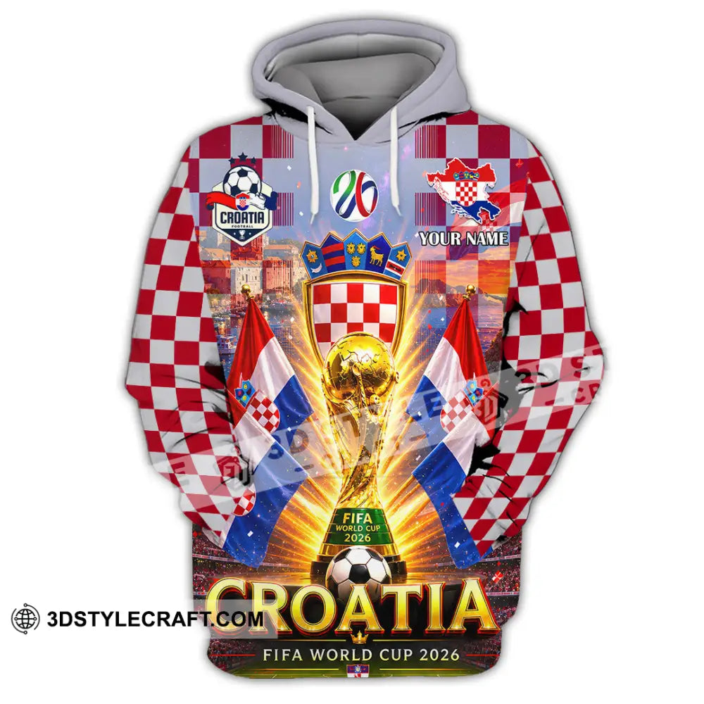 Unisex Shirt - Custom Croatia World Cup 2026 Shirt - Hoodie / S - T-shirt