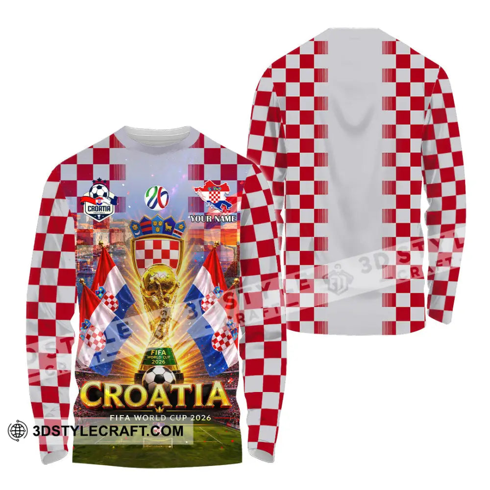Unisex Shirt - Custom Croatia World Cup 2026 Shirt - Long Sleeve Shirt / S - T-shirt