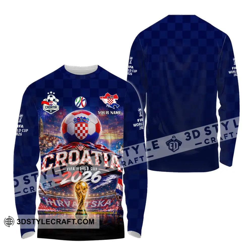 Unisex Shirt - Custom Croatia World Cup 2026 Shirt - Long Sleeve Shirt / S - T-shirt