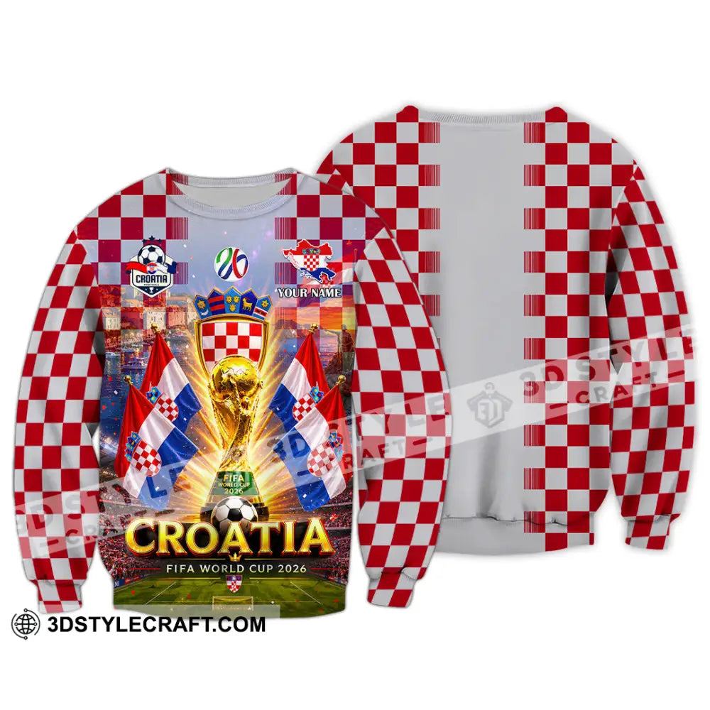 Unisex Shirt - Custom Croatia World Cup 2026 Shirt - Long Sleeve / S - T-shirt