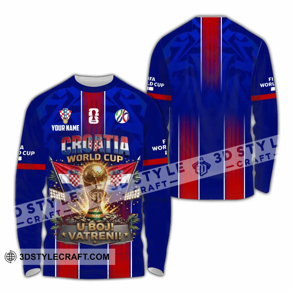 Unisex Shirt - Custom Croatia World Cup 2026 Shirt - Long Sleeve Shirt / S - T-shirt