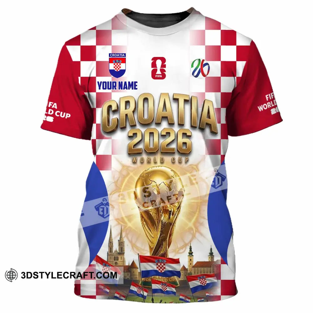 Unisex Shirt - Custom Croatia World Cup 2026 Shirt - T-Shirt / S - T-shirt