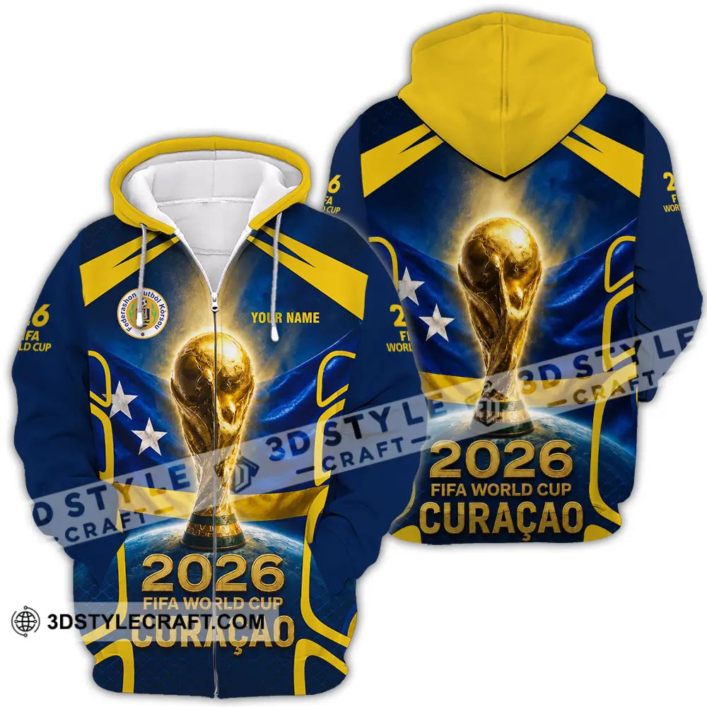 Unisex Shirt - Custom Curacao World Cup 2026 Shirt - Zipper Hoodie / S - T-shirt