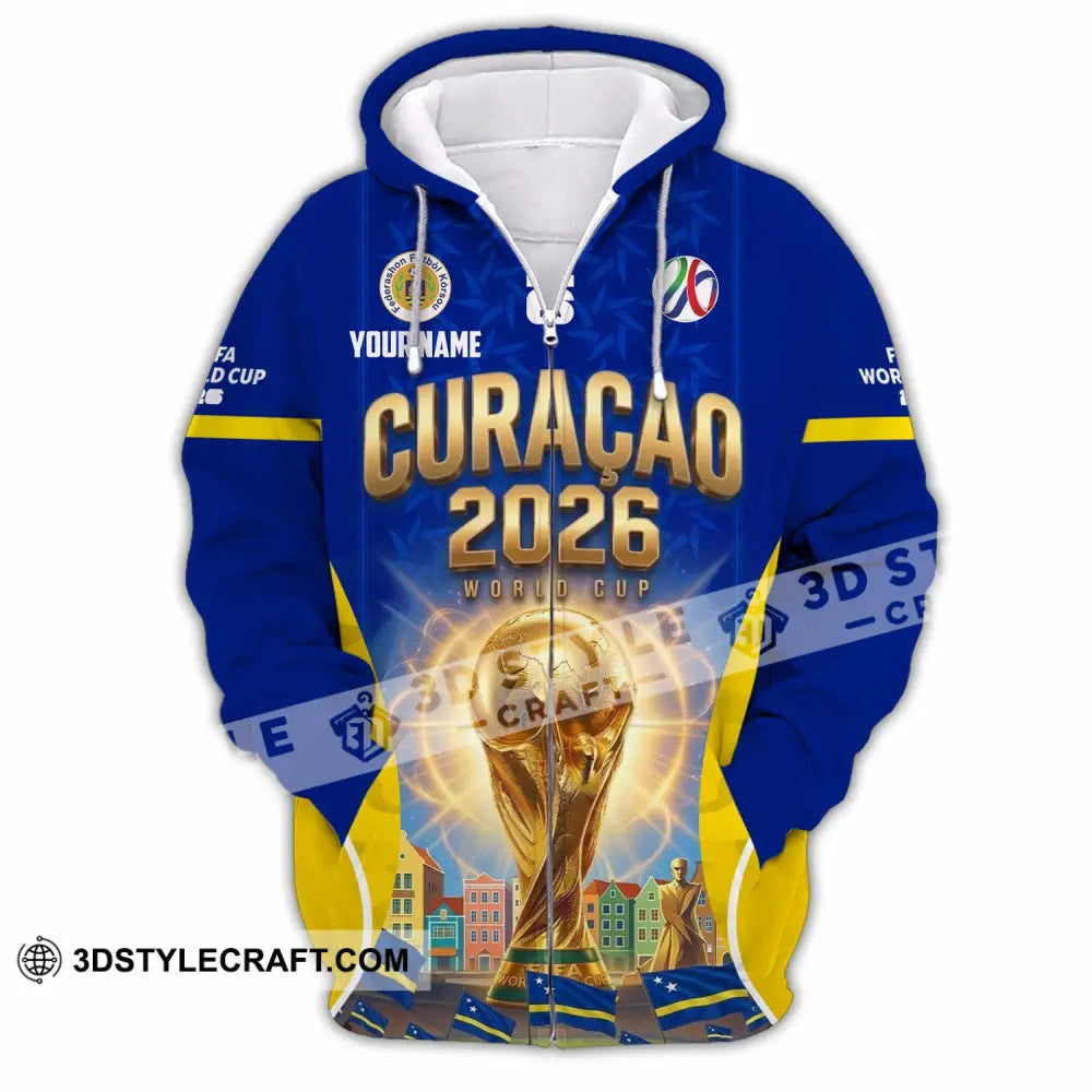 Unisex Shirt - Custom Curacao World Cup 2026 Shirt - Zipper Hoodie / S - T-shirt