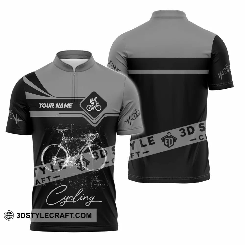 Unisex Shirt - Custom Cycling 3D Shirt - Zipper Polo Shirt / S - T-shirt