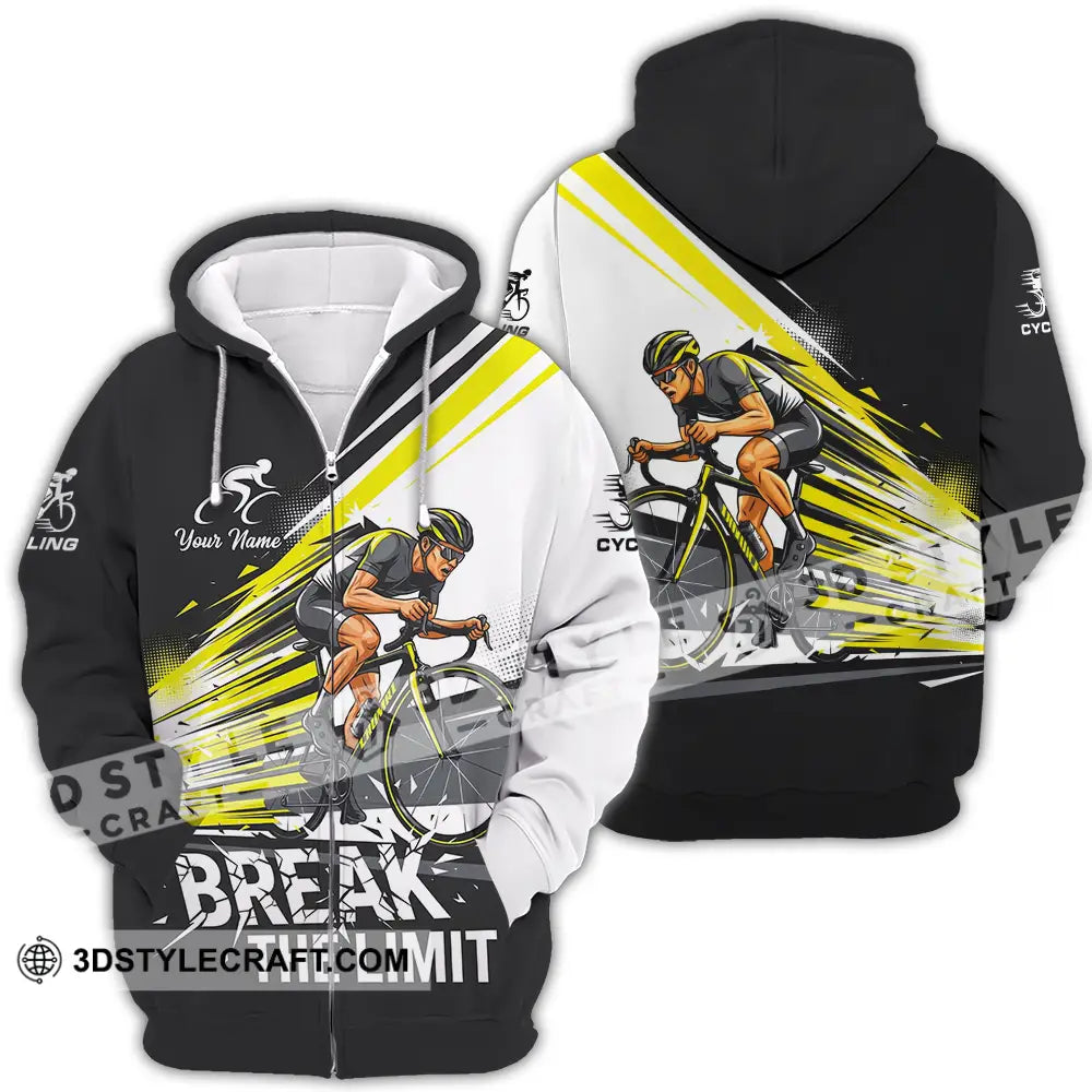 Unisex Shirt - Custom Cycling Break The Limit 3D Shirt - Zipper Hoodie / S - T-shirt