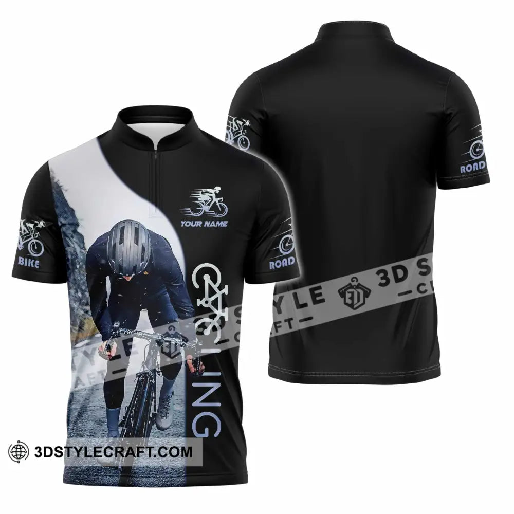 Unisex Shirt - Custom Cycling Player Shirt Zipper Polo Shirt / S T-shirt