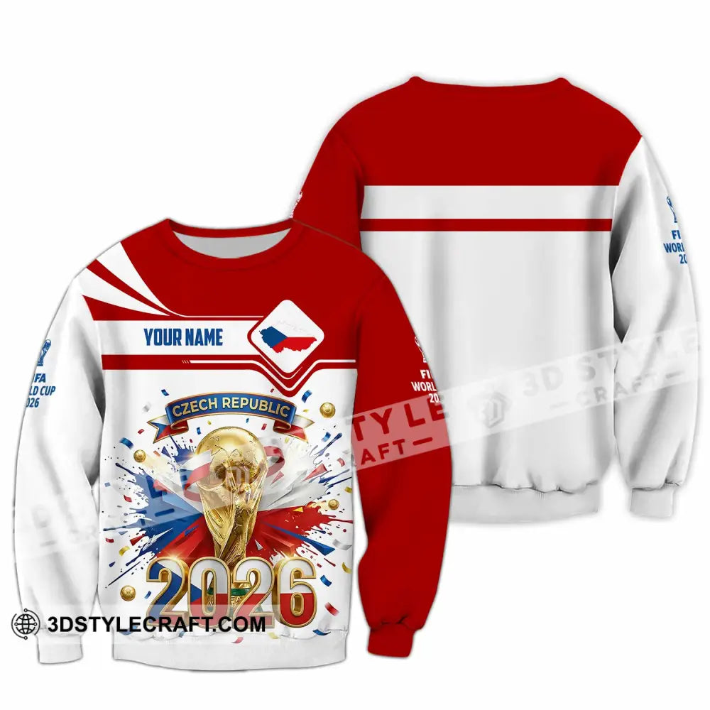 Unisex Shirt - Custom Czech Republic World Cup 2026 3D Shirt - Long Sleeve / S - T-shirt
