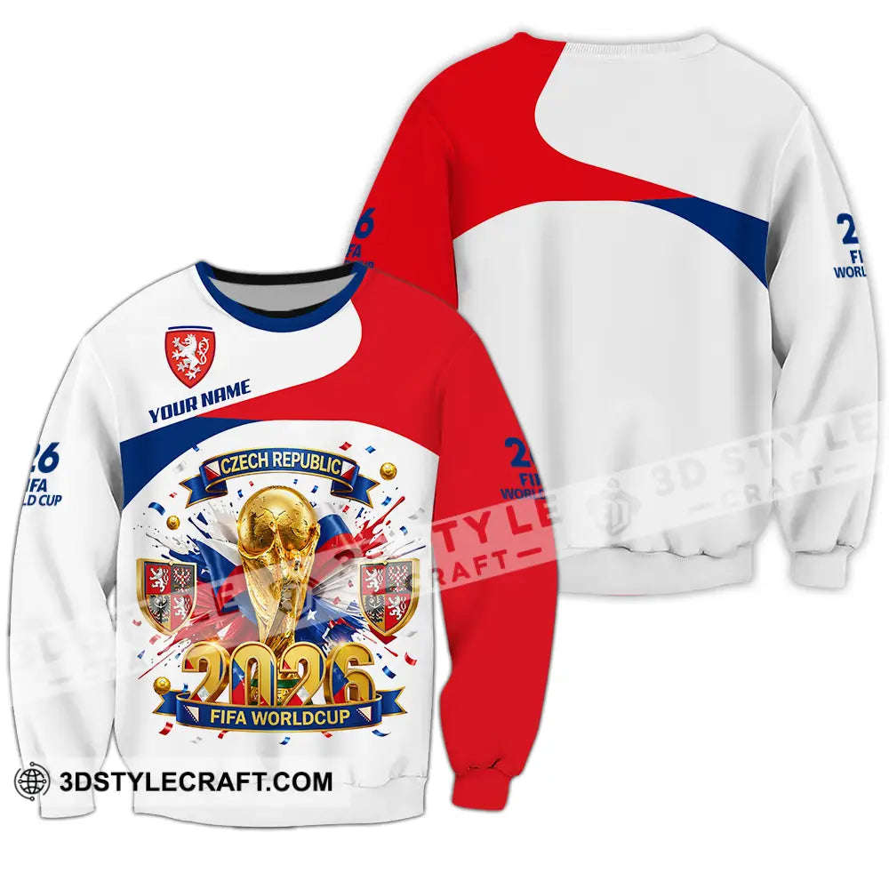 Unisex Shirt - Custom Czech Republic World Cup 2026 3D Shirt - Long Sleeve / S - T-shirt