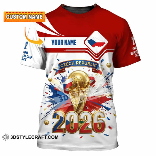 Unisex Shirt - Custom Czech Republic World Cup 2026 3D Shirt - T-shirt