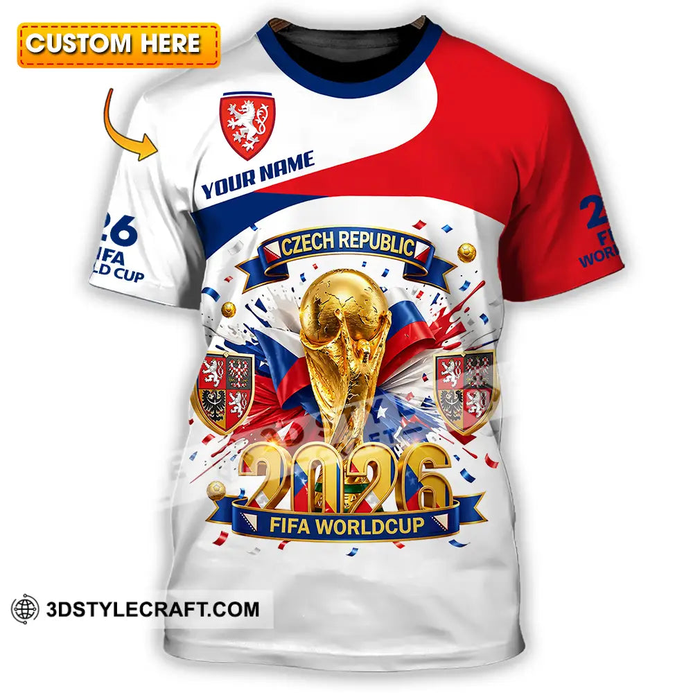 Unisex Shirt - Custom Czech Republic World Cup 2026 3D Shirt - T-shirt